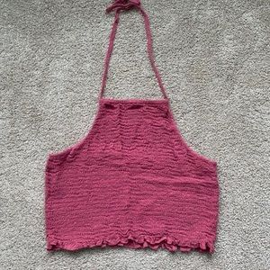 American Eagle cropped halter top